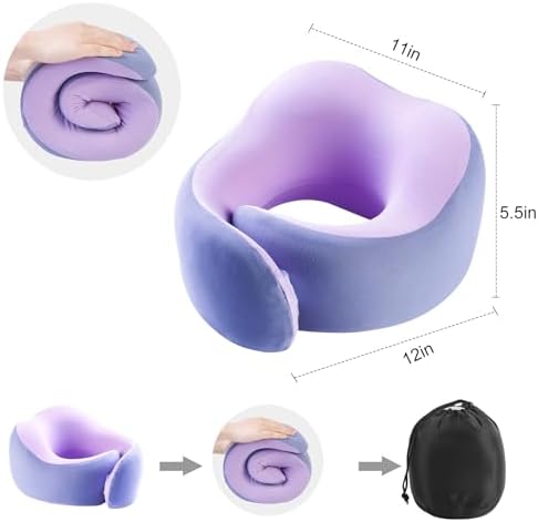 Gemice Aeroplane Neck Pillow, Travel Pillow, with Velcro Travel Pillow, Memory Foam, Neck Squirrel Adults, Aeroplane Gadgets, with Fabric Layer for Easy Disassembly and Cleaning - Image 7