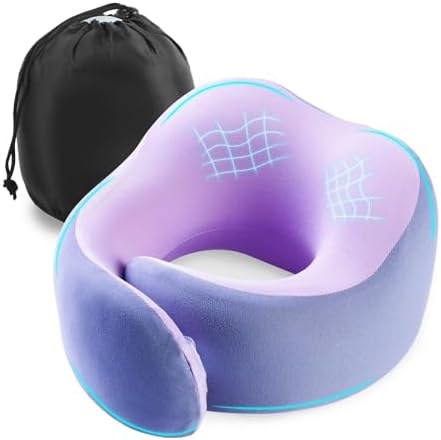Gemice Aeroplane Neck Pillow, Travel Pillow, with Velcro Travel Pillow, Memory Foam, Neck Squirrel Adults, Aeroplane Gadgets, with Fabric Layer for Easy Disassembly and Cleaning