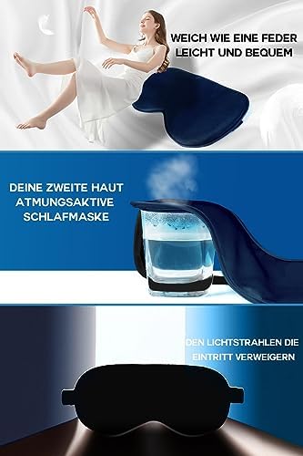 Aosun Silk Sleep Mask for Side Sleepers, 22 Momme, 100% Pure Natural Organic Mulberry Silk Eye Mask, Blackout Sleeping Mask with Adjustable Headband for Men, Women, Children - Image 5