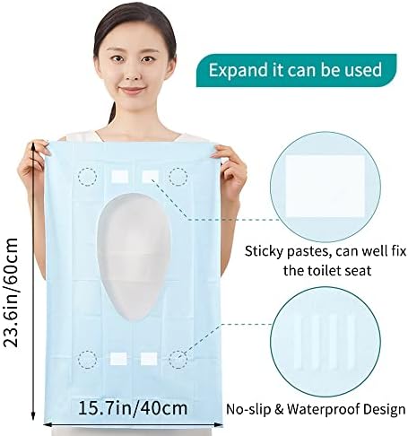 Amtol Disposable Toilet Pad, Pack of 30 Toilet Pads for Travel Accessories, Extra Large Waterproof Toilet Mat Covers for Women, Children, Potty Training for Adults (30 Pieces) - Image 3