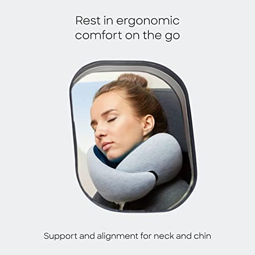 Ostrichpillow Go - Luxury Travel Pillow with Memory Foam | Airplane Pillow, Car Travel Pillow, Neck Cushion (One Size, Dark Night) - Image 3