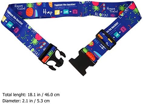 Amosfun Luggage Strap Suitcase Pineapple Pattern Travel Accessories Luggage Strap Suitcase Travel Buckle Belt Non-Slip Packing Belt for Travel - Image 2