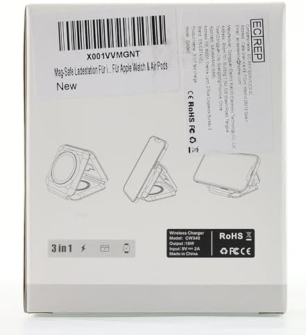 Mag-Safe Charging Station for iPhone Wireless Charger, 3-in-1 Foldable Wireless Charger Compatible with iPhone 14, 13, 12, 11 Pro Max Plus, Travel Charging Station for Apple Watch and Air Pods - Image 8