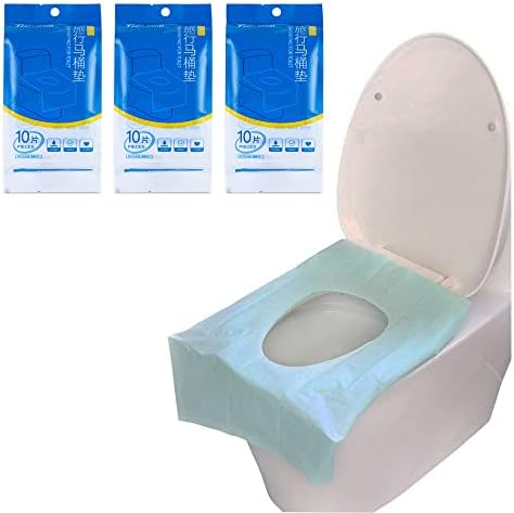 Amtol Disposable Toilet Pad, Pack of 30 Toilet Pads for Travel Accessories, Extra Large Waterproof Toilet Mat Covers for Women, Children, Potty Training for Adults (30 Pieces)