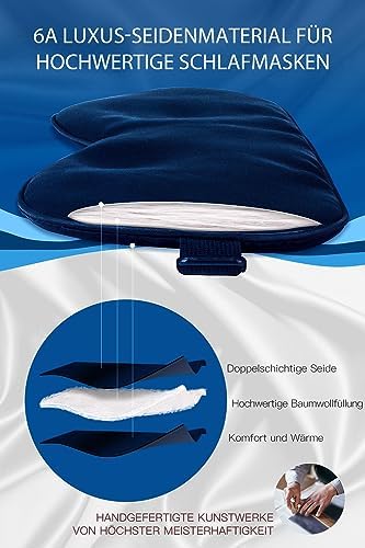 Aosun Silk Sleep Mask for Side Sleepers, 22 Momme, 100% Pure Natural Organic Mulberry Silk Eye Mask, Blackout Sleeping Mask with Adjustable Headband for Men, Women, Children - Image 3