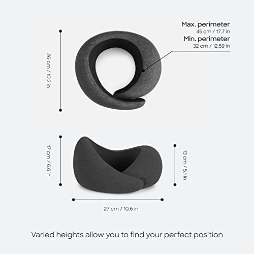 Ostrichpillow Go - Luxury Travel Pillow with Memory Foam | Airplane Pillow, Car Travel Pillow, Neck Cushion (One Size, Dark Night) - Image 4