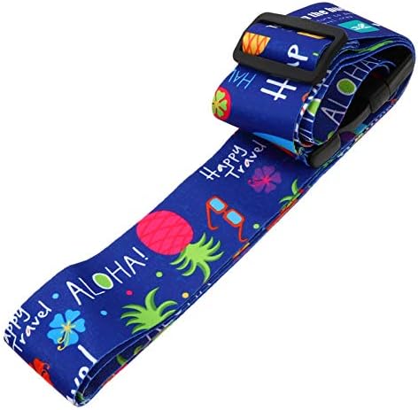 Amosfun Luggage Strap Suitcase Pineapple Pattern Travel Accessories Luggage Strap Suitcase Travel Buckle Belt Non-Slip Packing Belt for Travel