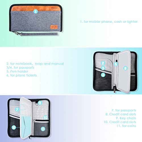 Looxmeer Hanging Toiletry Bag for Women Men Girls and Children, Large Cosmetic Bag with 8 Litre Storage Space, Premium Wash Bag Wash Bag Ausweistasche Grey - Image 4