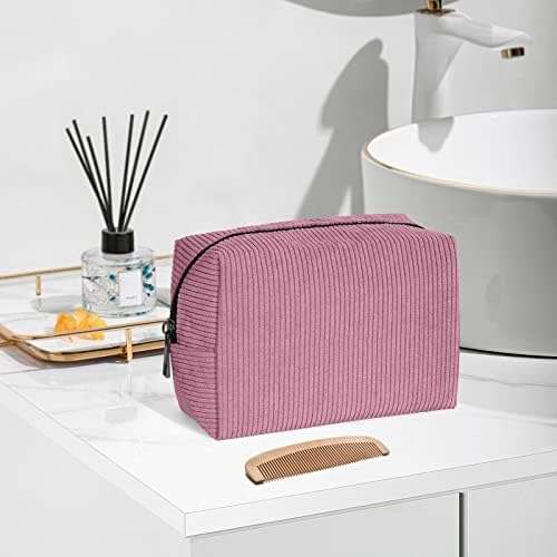 Small Cosmetic Bag for Purse MAANGE Travel Cosmetic Bag Makeup Pouch Cord Versatile Makeup Bag Zipper Pouch for Women, pink, Small Cosmetic Bag - Image 6