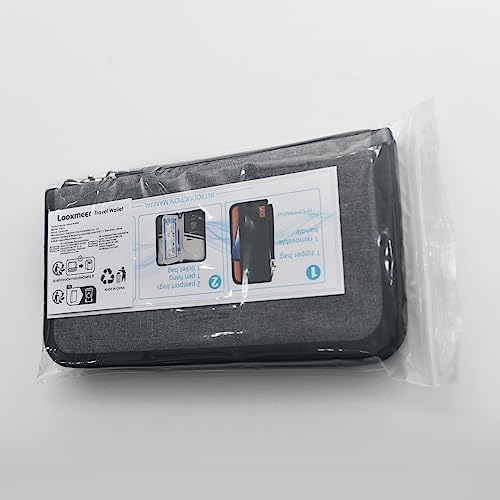 Looxmeer Hanging Toiletry Bag for Women Men Girls and Children, Large Cosmetic Bag with 8 Litre Storage Space, Premium Wash Bag Wash Bag Ausweistasche Grey - Image 14