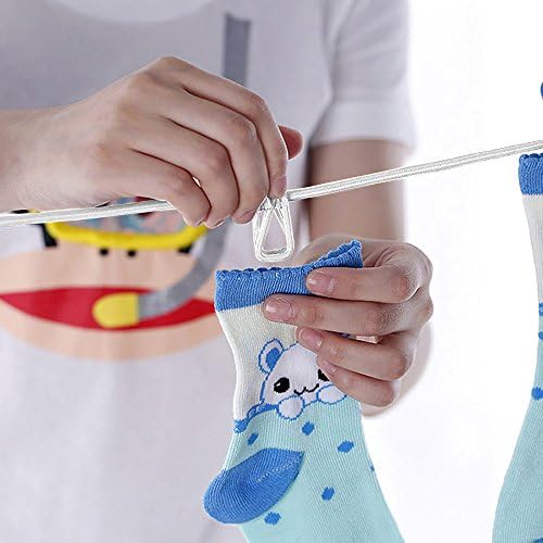 Nuzamas 2 x 12 Pegs Clothes Lines Portable Expandable Adjustable Retractable Clothes Airer for Camping Travel Indoor Clothes Drying - Image 3