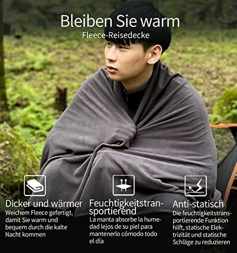 Litume Ultralight Travel Blanket and Breathable, 170 x 122 cm Soft Plane Blanket for Travellers, Foldable Camping Blanket with Pack Sack for Travel, Train, Plane, Car, Camp - Image 6