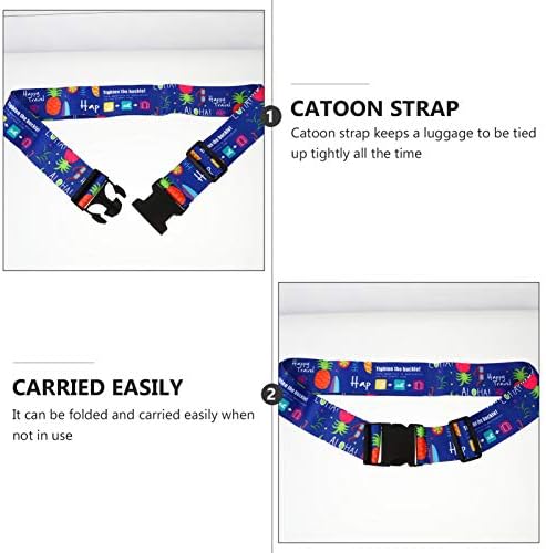 Amosfun Luggage Strap Suitcase Pineapple Pattern Travel Accessories Luggage Strap Suitcase Travel Buckle Belt Non-Slip Packing Belt for Travel - Image 7