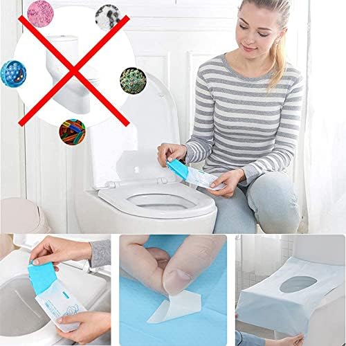 Amtol Disposable Toilet Pad, Pack of 30 Toilet Pads for Travel Accessories, Extra Large Waterproof Toilet Mat Covers for Women, Children, Potty Training for Adults (30 Pieces) - Image 4