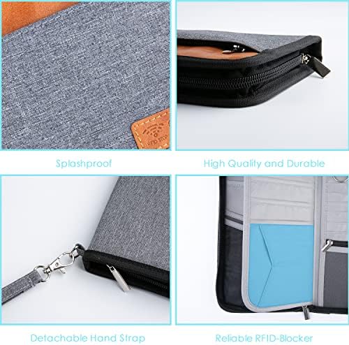 Looxmeer Hanging Toiletry Bag for Women Men Girls and Children, Large Cosmetic Bag with 8 Litre Storage Space, Premium Wash Bag Wash Bag Ausweistasche Grey - Image 5