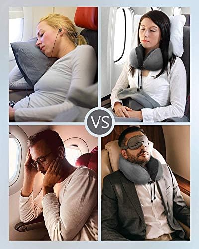 HOMIEE Neck Pillow Aeroplane Car Travel Pillow Memory Foam Comfy Ergonomic Neck Support Pillow Orthopaedic Pillow Adults - Image 7