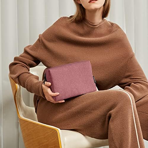 Small Cosmetic Bag for Purse MAANGE Travel Cosmetic Bag Makeup Pouch Cord Versatile Makeup Bag Zipper Pouch for Women, pink, Small Cosmetic Bag - Image 7