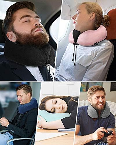 HOMIEE Neck Pillow Aeroplane Car Travel Pillow Memory Foam Comfy Ergonomic Neck Support Pillow Orthopaedic Pillow Adults - Image 6