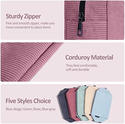 Small Cosmetic Bag for Purse MAANGE Travel Cosmetic Bag Makeup Pouch Cord Versatile Makeup Bag Zipper Pouch for Women, pink, Small Cosmetic Bag - Image 4