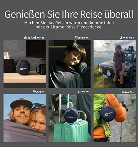 Litume Ultralight Travel Blanket and Breathable, 170 x 122 cm Soft Plane Blanket for Travellers, Foldable Camping Blanket with Pack Sack for Travel, Train, Plane, Car, Camp - Image 7